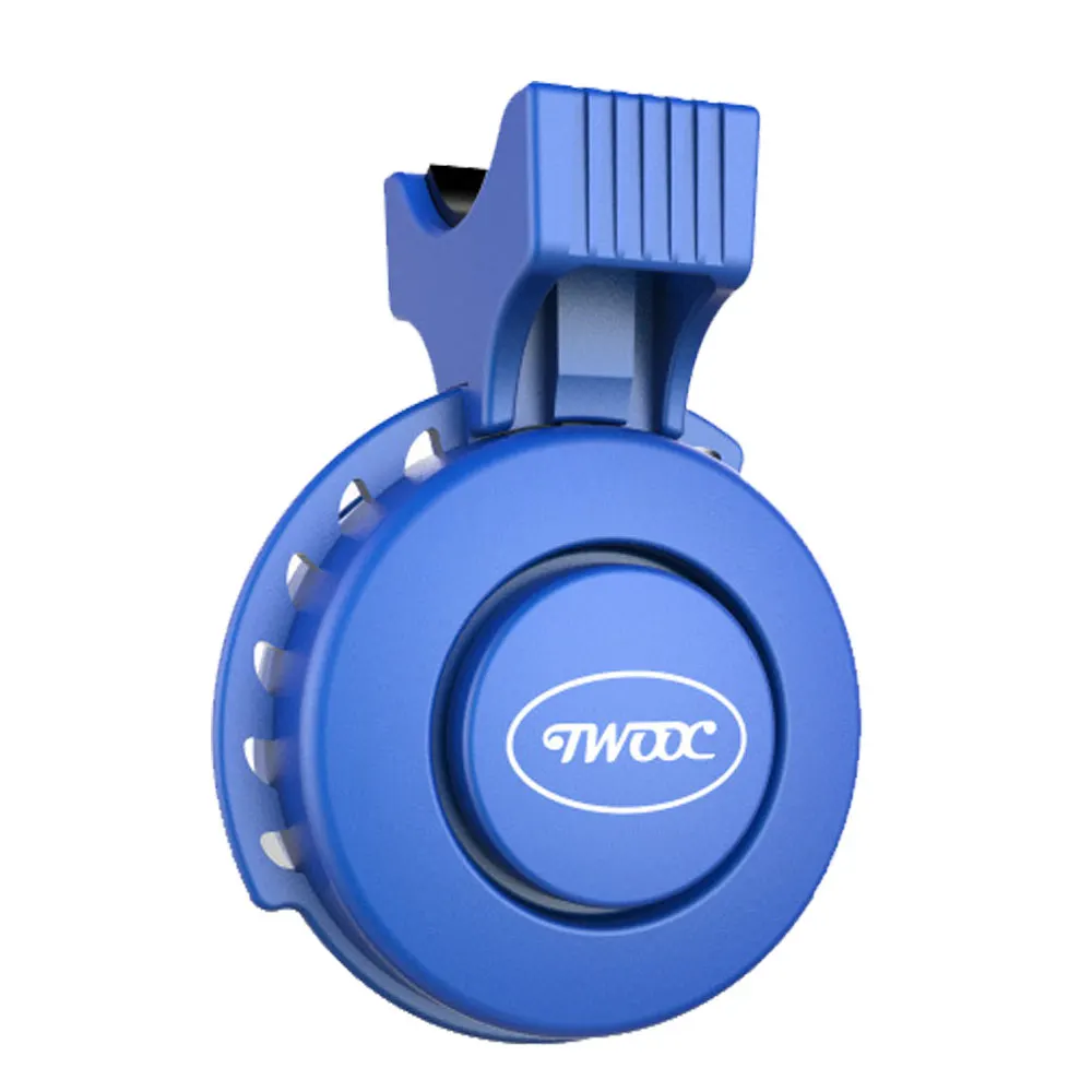 Blaue TWOOC 120dB Fahrradklingel mit USB-Ladung