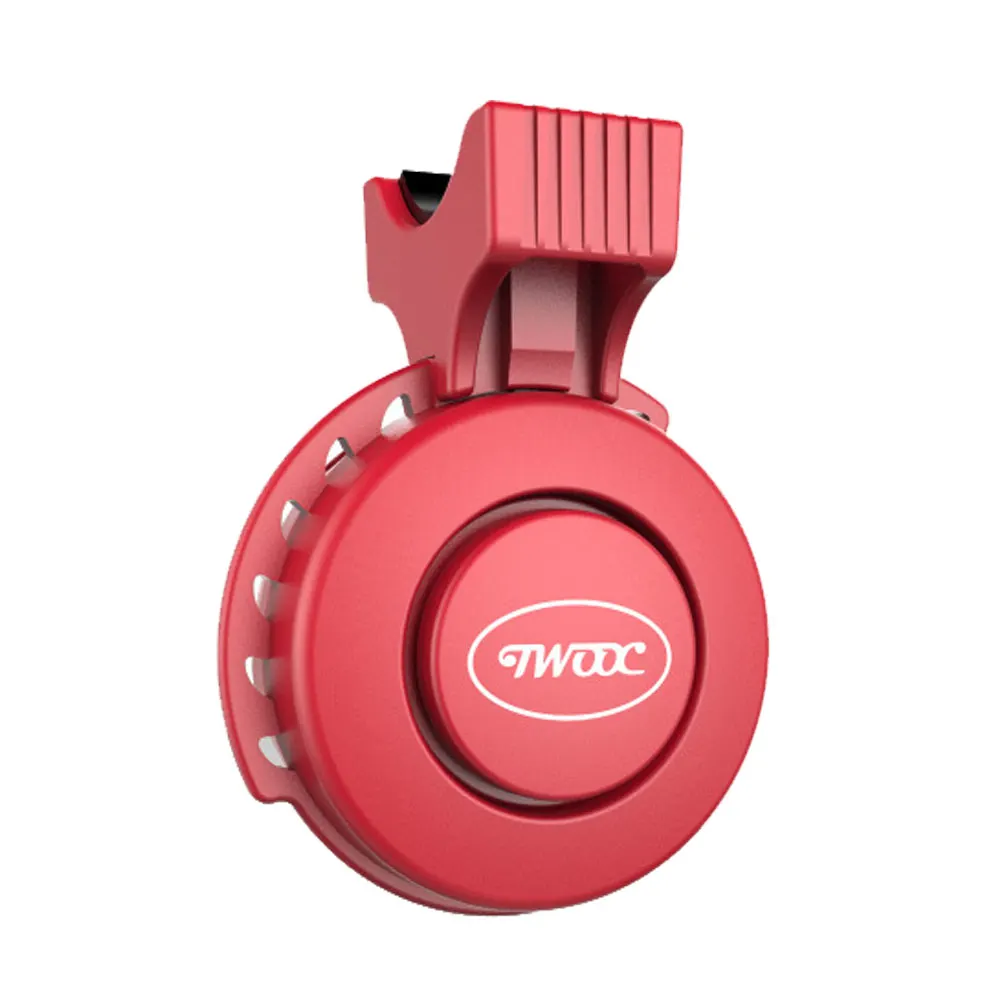 Rote TWOOC 120dB Fahrradklingel mit USB-Ladung