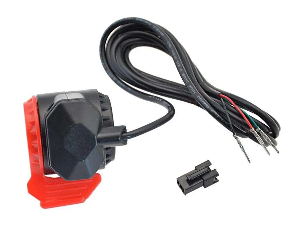 Schwarz-roter linker Gasgriff