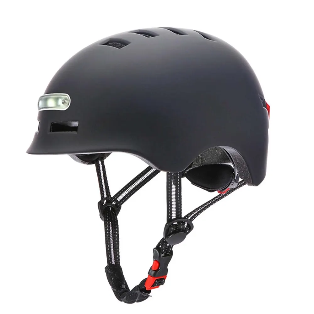 Schwarzer Helm für Erwachsene mit Licht, Größe S (KY-Z002)