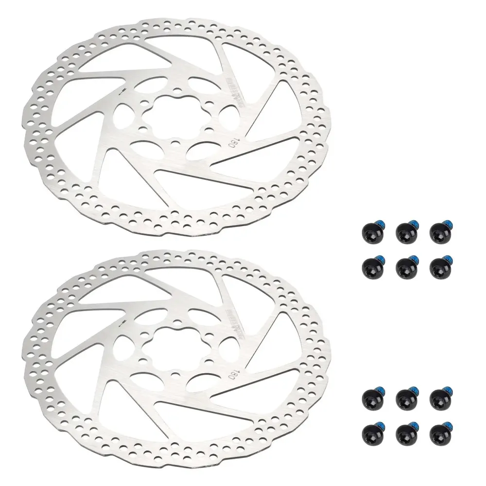 180mm 6-Loch Wave-Bremsscheiben ("Mybestbike"-Logo + 6 T25-Schrauben) 2 Sätze