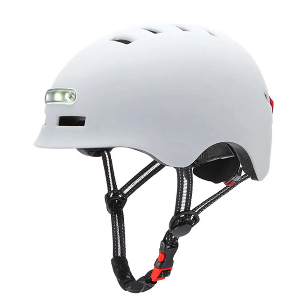 Weißer Erwachsenenhelm Größe S mit Licht (KY-Z002)